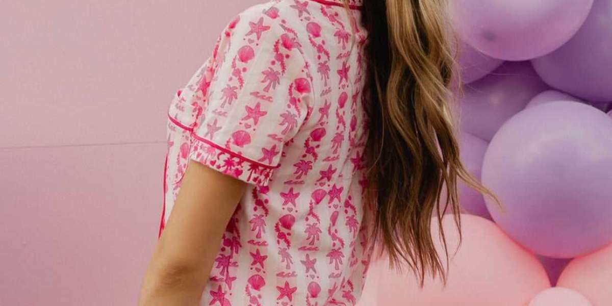 Pink Palm Puff Pajamas – The Perfect Blend of Comfort, Style, and Whimsy