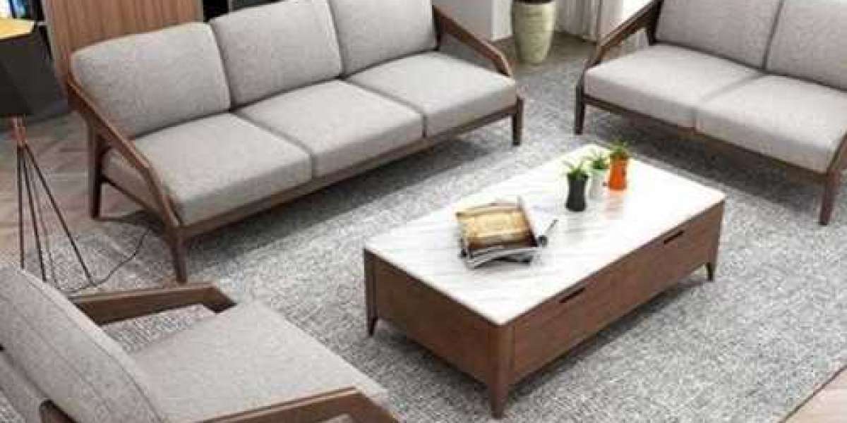 Wooden Sofa Set for Classic Living