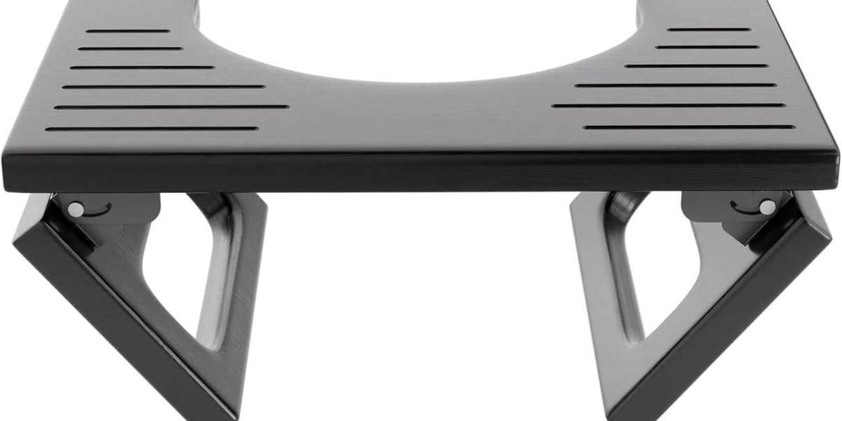 Space-Saving Folding Toilet Stool for Easy Storage and Comfort